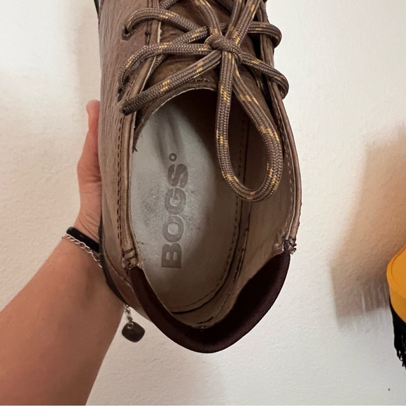 Bogs Eugene Chukka Ankle Boots 9 M Brown Lace Up Shoes Waterproof Leather Mens - Picture 12 of 17